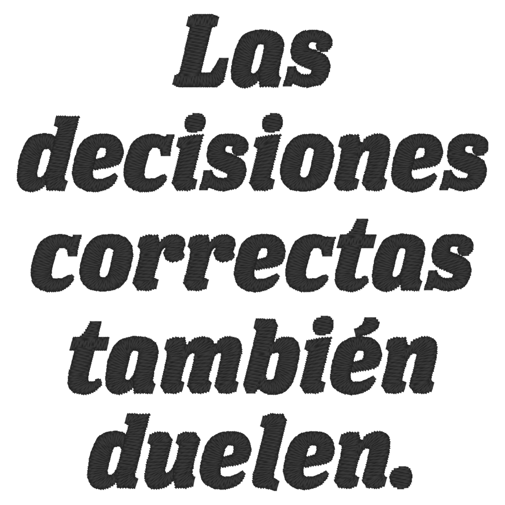 Playera Bordada Lc82. Frase psicologia decisiones correctas