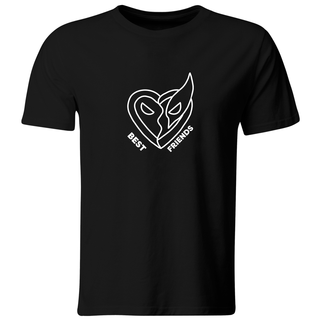 Playera Color ic157. Deadwolver best friends (Recto​, Negro​, Blanco)