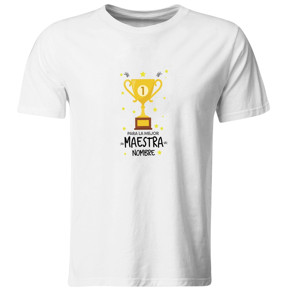 Playeras maestros. Para la mejor maestra + nombre (Recto​)