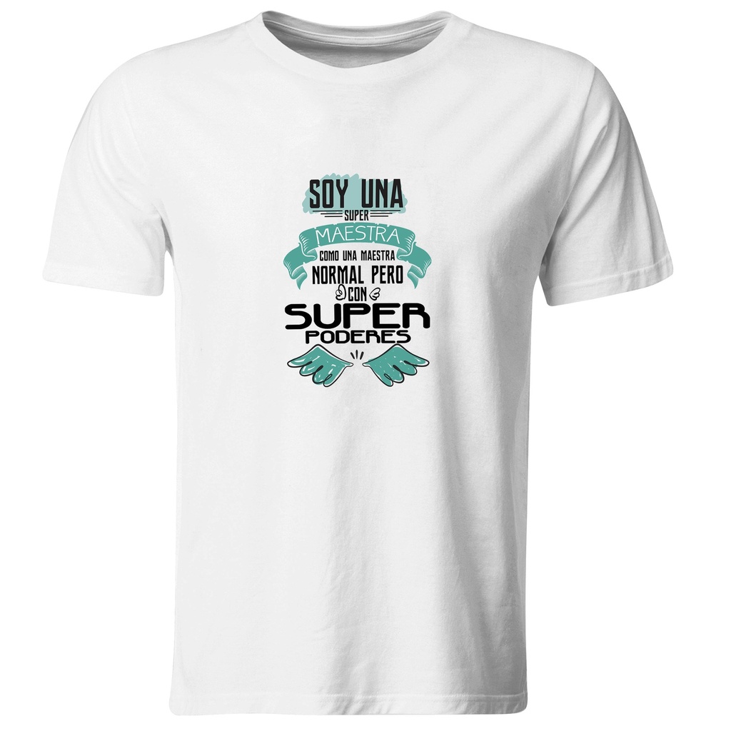 Playeras maestros. soy una super maestra (Recto​)