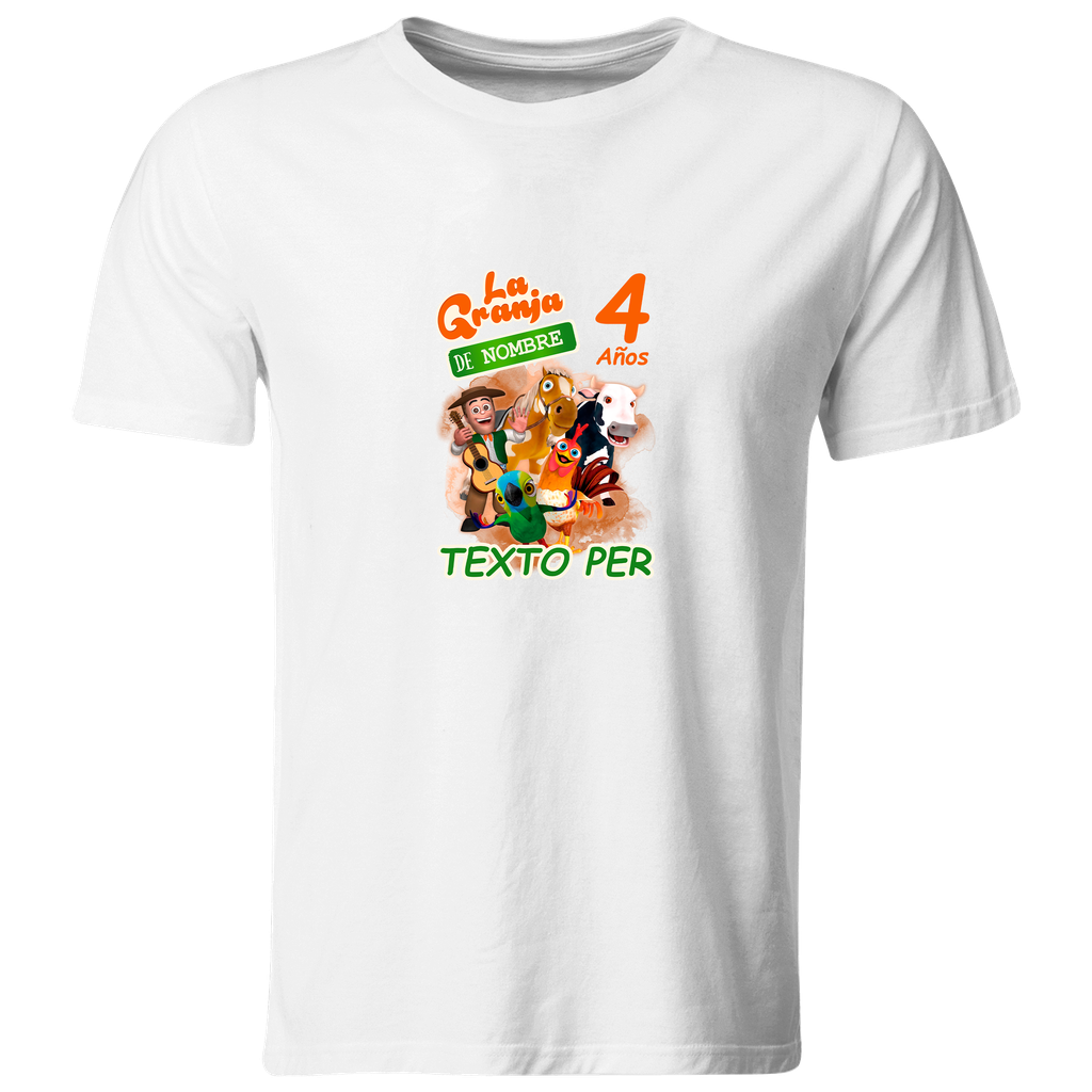 Playera Personalizada Cumpleaños Pc134. La Granja