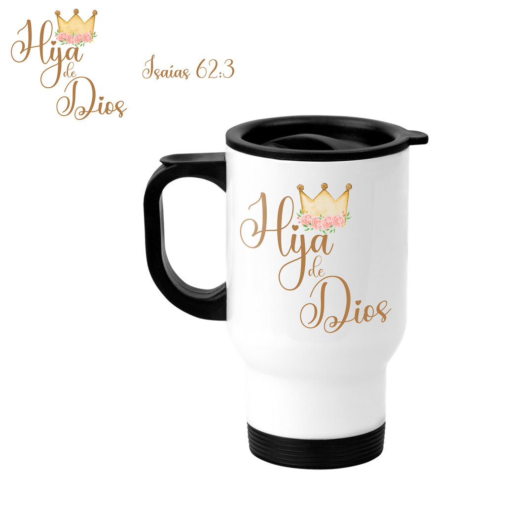 Termo 16 oz. TV16 -FC3. Frase cristiana religiosa: Hija de Dios (Con nombre)