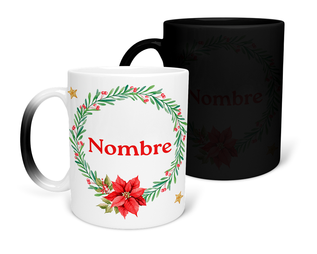 Taza Mágica 11 Oz. MAM1 TAN7. Navidad Navideña Regalos Navideños: Personalizada con nombre (Con nombre)