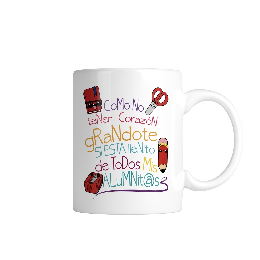 Taza corazón lleno (Fondo color blanco, Con nombre)