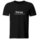 Playera Color lk751. Frase positiva. Diosa de pelo negro y piel morena
