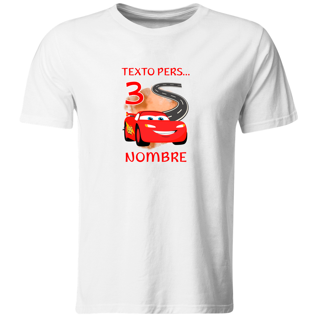 Playera Personalizada Cumpleaños Pc142. Cars Carros 