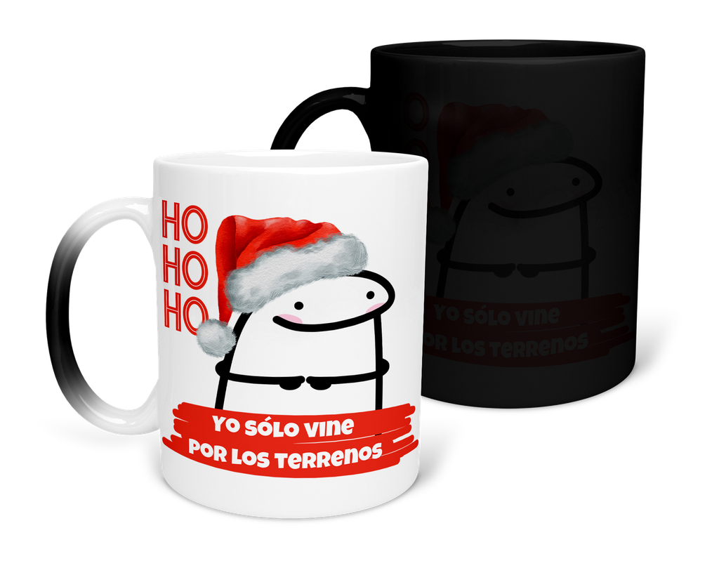 Taza Mágica 11 Oz Mam1 Tan15. Navidad Yo Sólo Vine Por Los Terrenos (Con nombre)