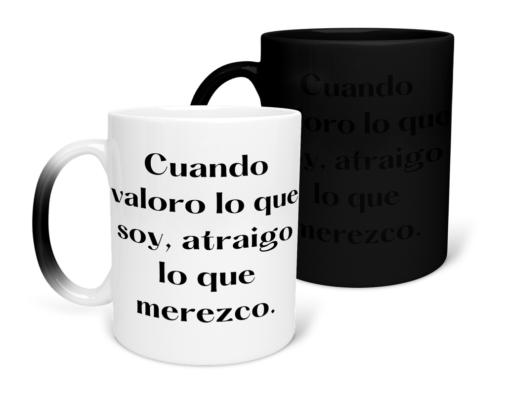 Taza Mágica 11 Oz MAM1 FPS9. Frase positiva manifestacion (Con nombre)