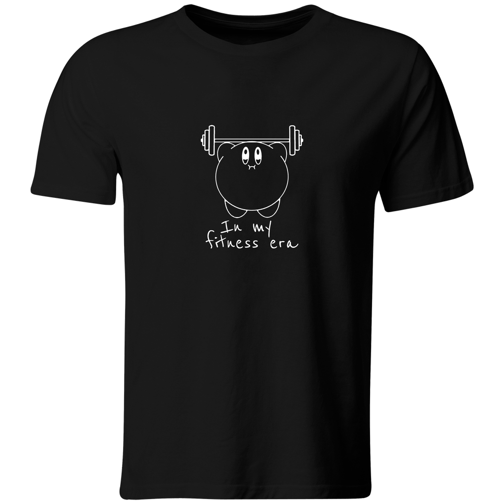 Playera Color ic168. Frase meme "In my fitness era" Anime Kirby