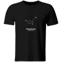 Playera Color ic170. Frase "Happiness" Serotonina