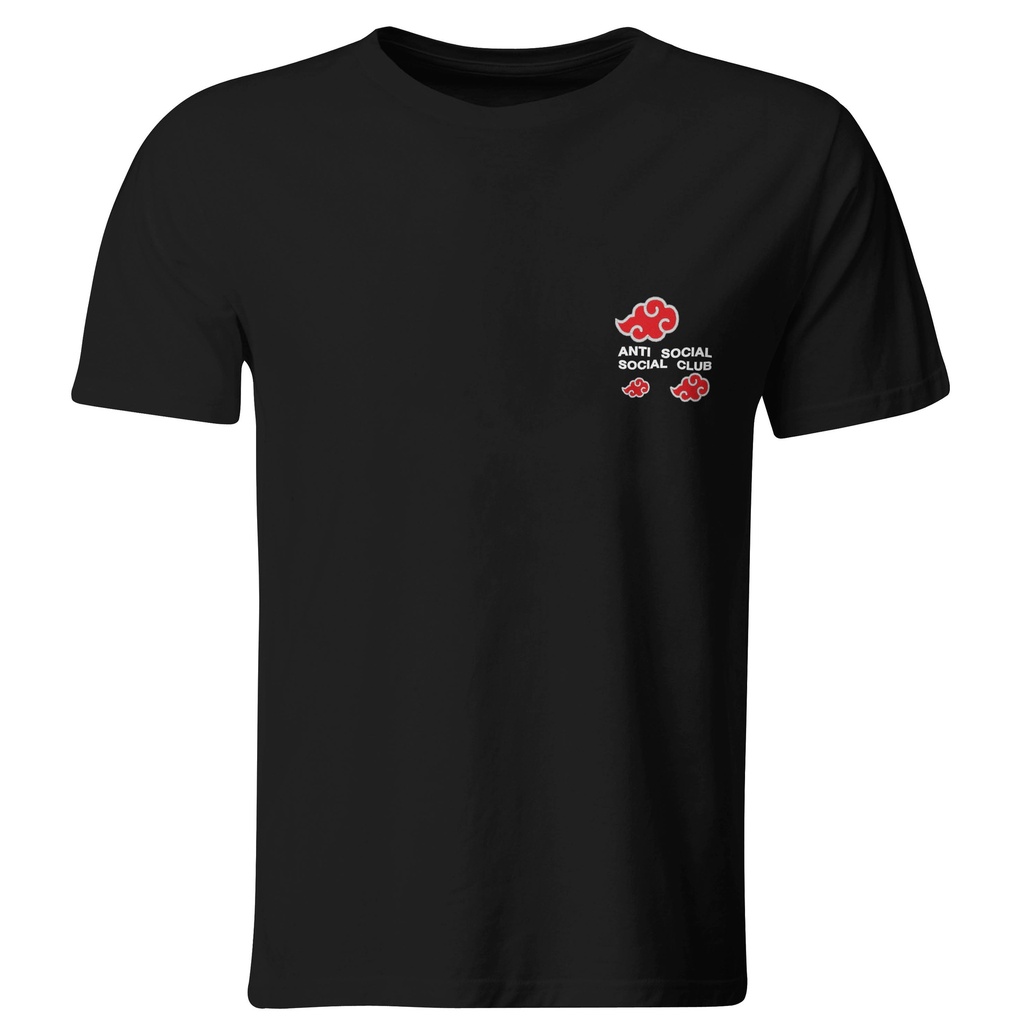 Playera bordada: Anti social, social club. Naruto