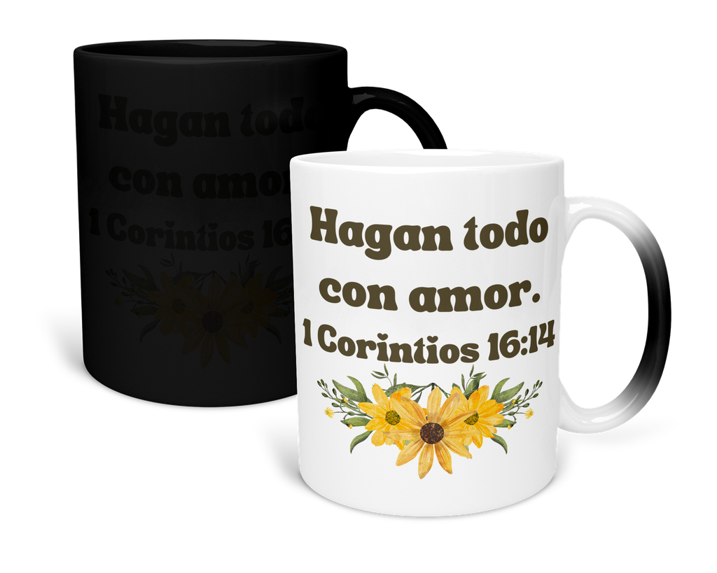 Taza Mágica 11 Oz. Mam1 fc12. Frase Cristiana Religiosa (Con nombre)