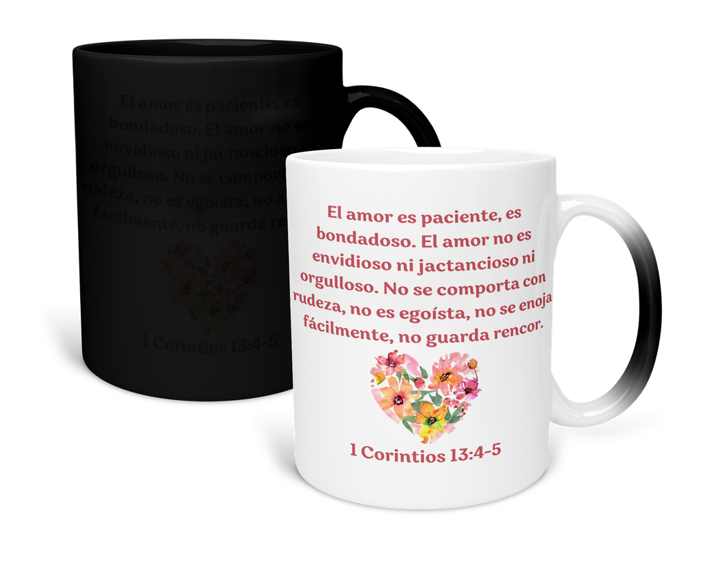 Taza Mágica 11 Oz. Mam1 fc13. Frase Cristiana Religiosa (Con nombre)
