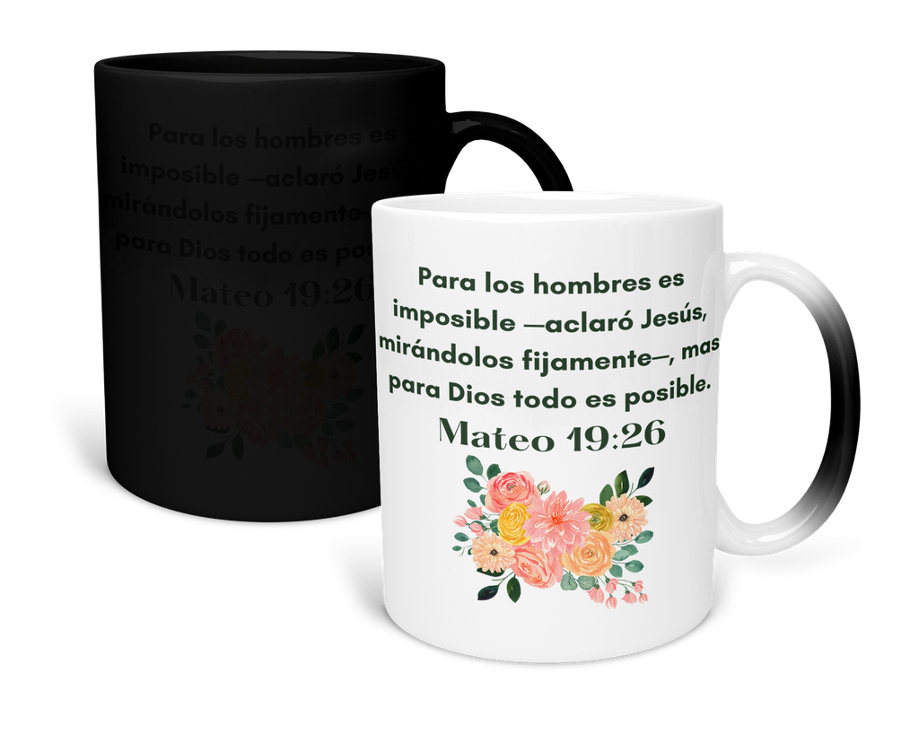 Taza Mágica 11 Oz. Mam1 fc17. Frase Cristiana Religiosa 