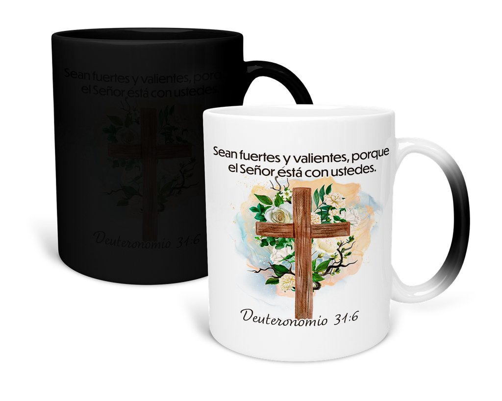 Taza Mágica 11 Oz. Mam1 fc21. Frase Cristiana Religiosa (Con nombre)