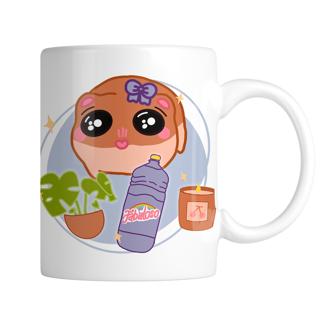 Taza 11 Oz Tae131. Meme frase: Hamster cada día más señora  (Con nombre)