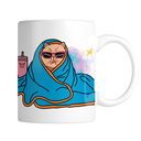 Taza 11 Oz Tae133. Meme frase: Aquí trabajando porque ricos estamos pero no somos 