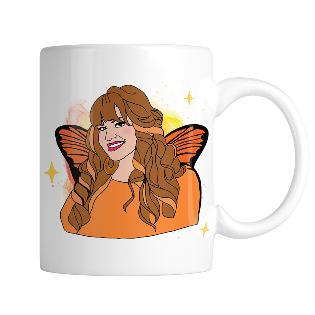 Taza 11 Oz Tae135. Meme frase: Jenni R. No pidas permiso si las alas son tuyas.   (Con nombre)