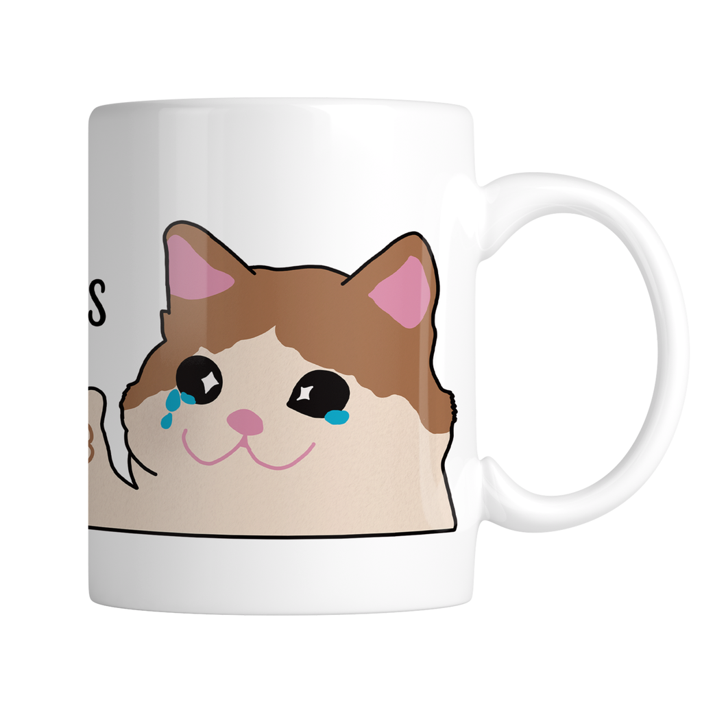 Taza 11 Oz Tae139. Meme frase: gato lágrimas de mis compañeros de oficina   (Con nombre)