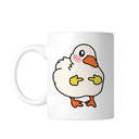 Taza 11 Oz Tae141. Meme frase: Buenos días patodos  