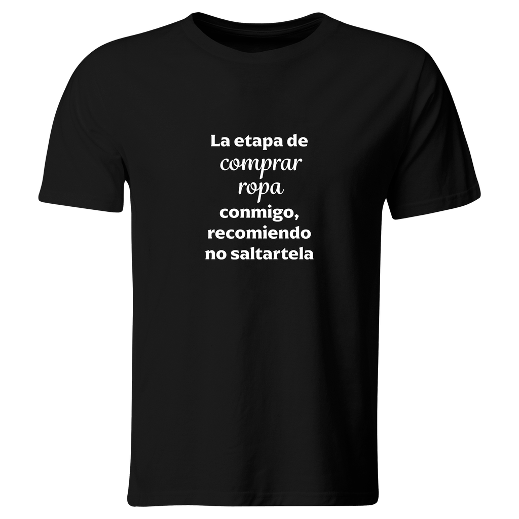 Playera Color Lk792. Frase Emprendedora: Boutique ropa (Recto​, Negro​, Blanco)