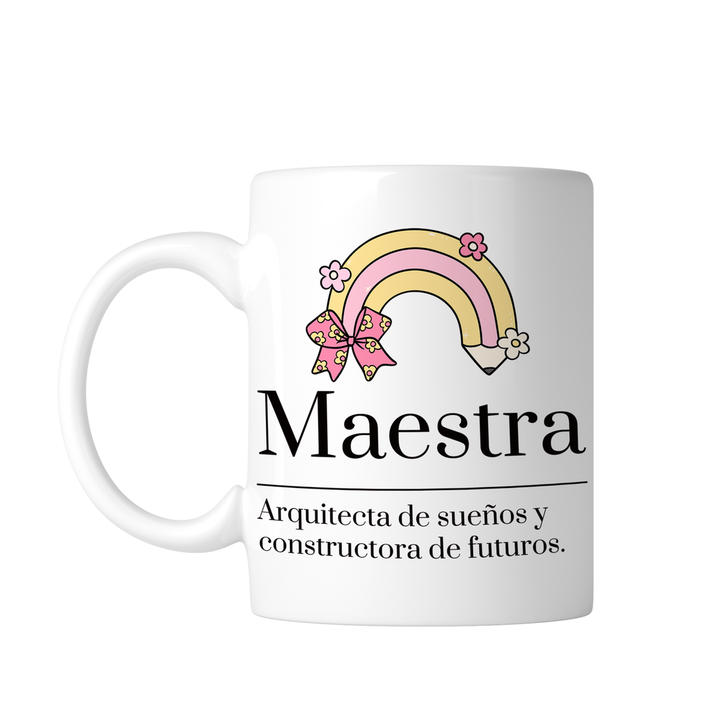 Taza Blanca Tpm30. Maestra definición (Con nombre)