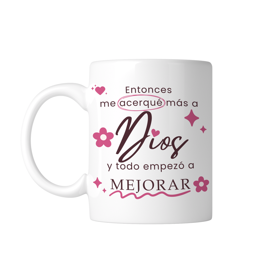 Taza Blanca 11 Oz Fc27 Frase Cristiana Religiosa (Con nombre)