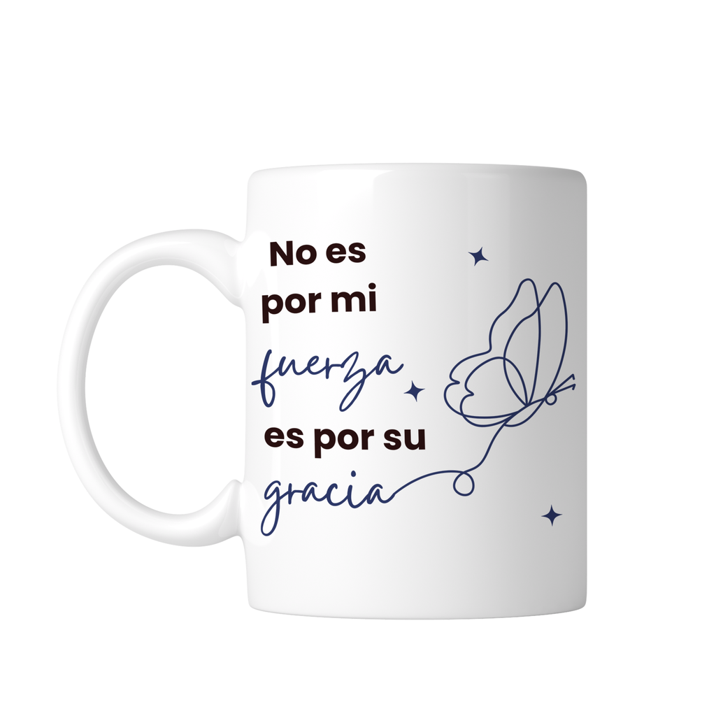 Taza Blanca 11 Oz Fc30. Frase Cristiana Religiosa (Con nombre)
