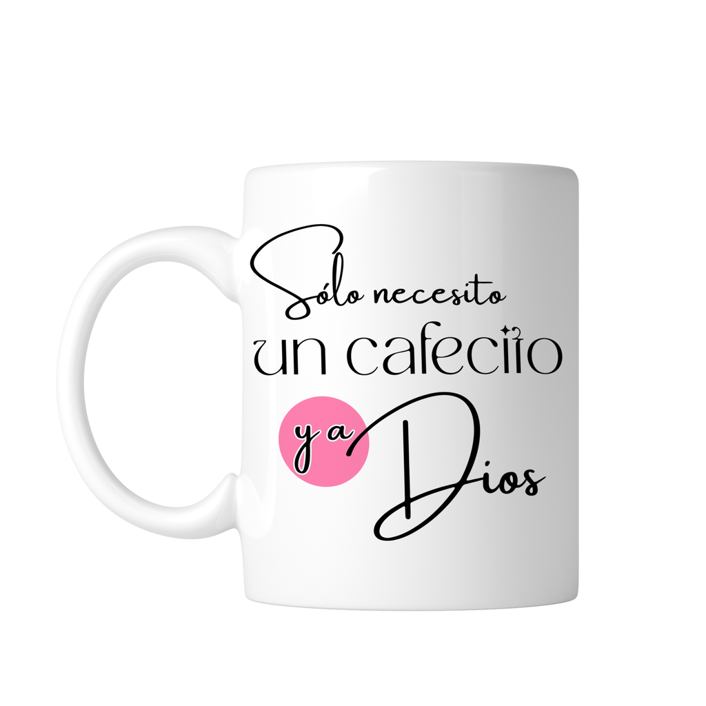 Taza Blanca 11 Oz Fc35. Frase Cristiana Religiosa (Con nombre)