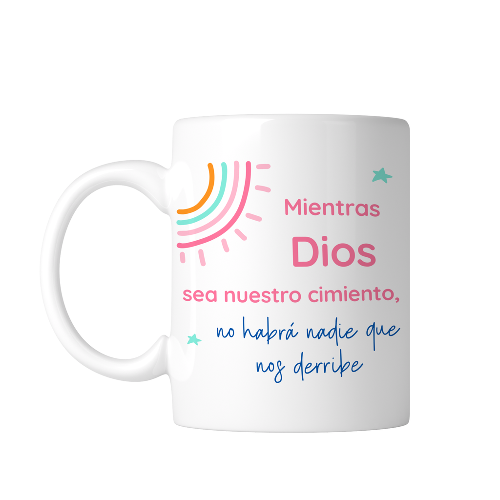 Taza Blanca 11 Oz Fc37. Frase Cristiana Religiosa (Con nombre)