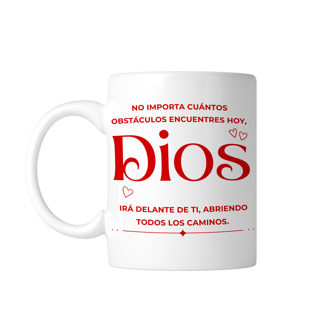 Taza Blanca 11 Oz Fc39. Frase Cristiana Religiosa (Con nombre)