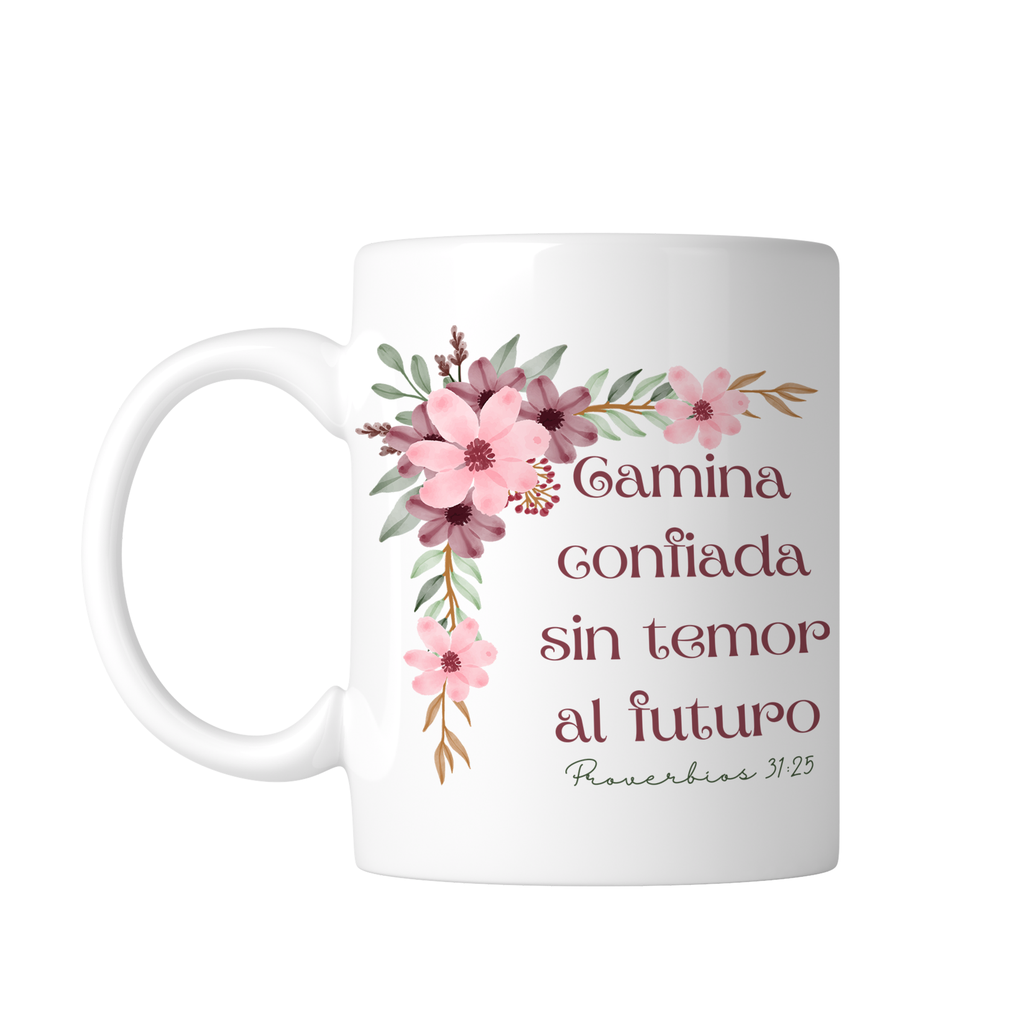 Taza Blanca 11 Oz Fc42. Frase Cristiana Religiosa (Con nombre)