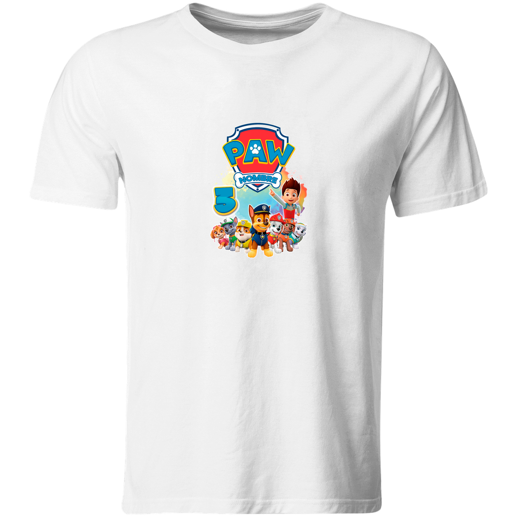 Playera Personalizada Cumpleaños Pc144. Paw Patrol perros policias 