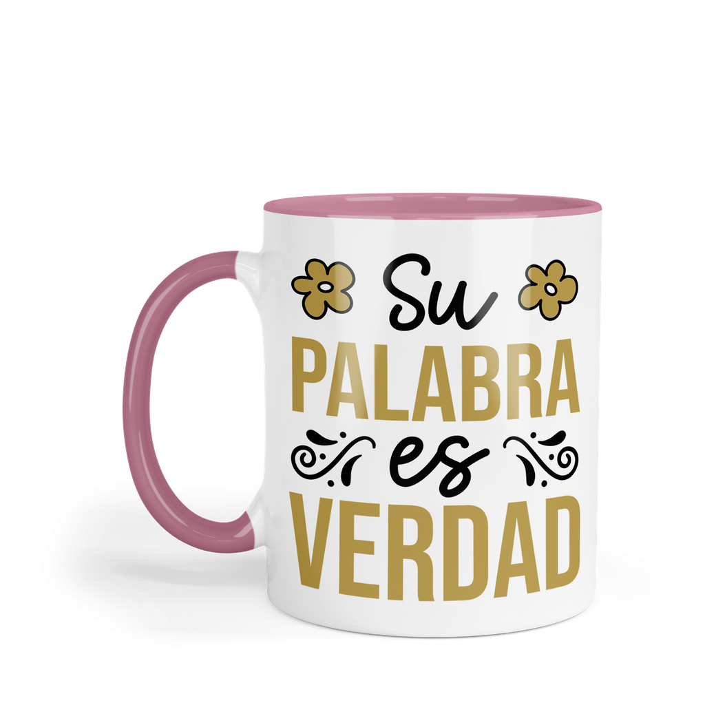 Taza Fondo Y Asa De Color Fc52. Frase Cristiana Religiosa