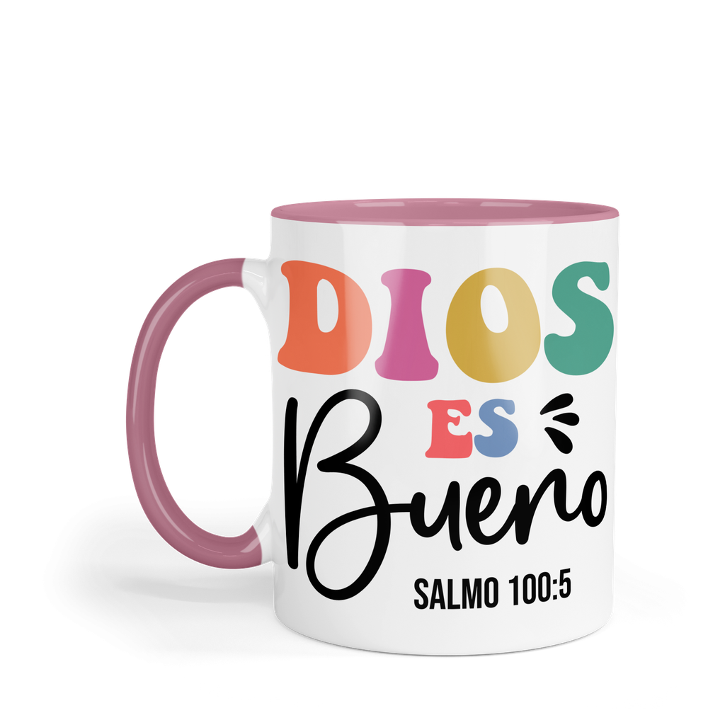 Taza Fondo Y Asa De Color Fc56. Frase Cristiana Religiosa