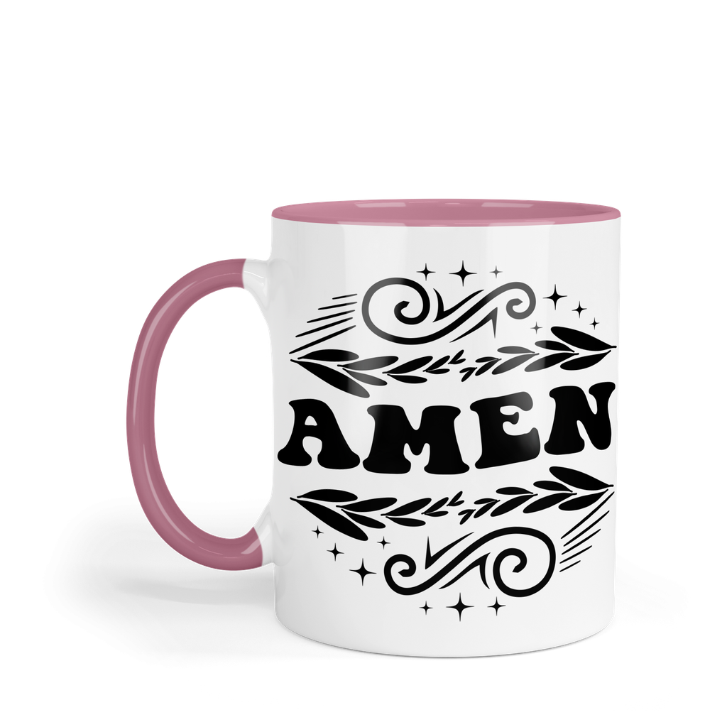Taza Fondo Y Asa De Color Fc59. Frase Cristiana Religiosa