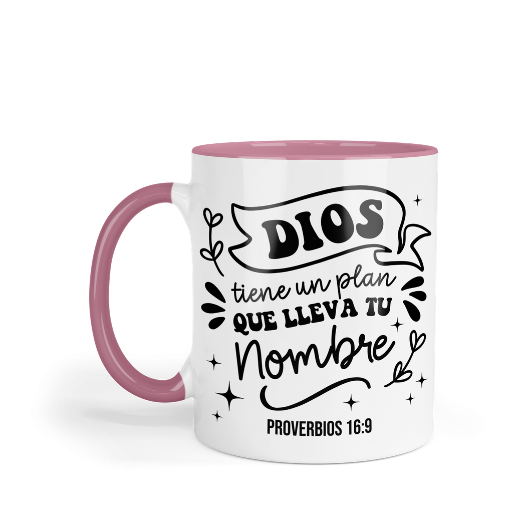 Taza Fondo Y Asa De Color Fc64. Frase Cristiana Religiosa