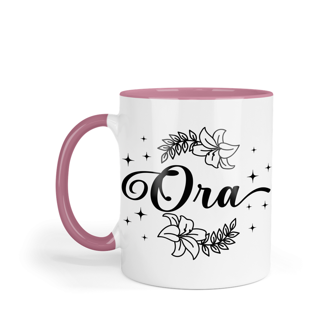 Taza Fondo Y Asa De Color Fc70. Frase Cristiana Religiosa