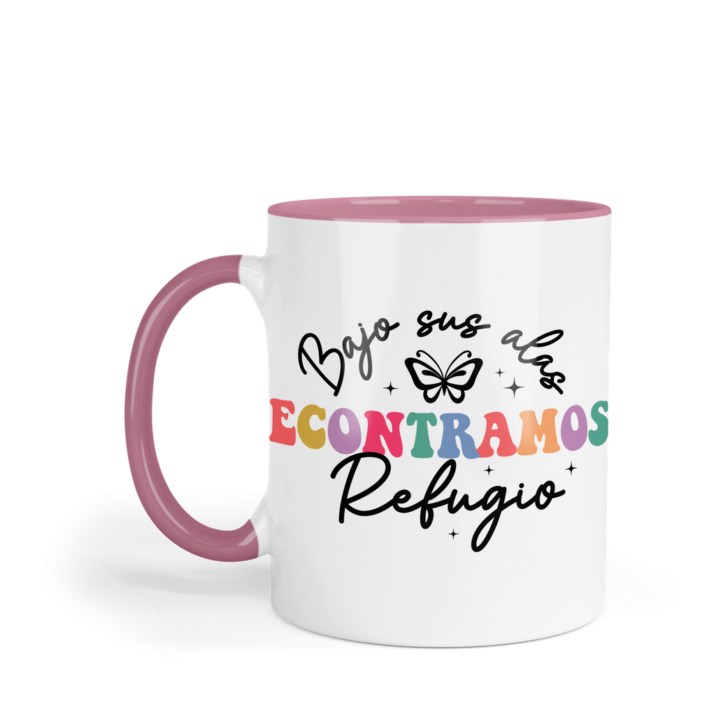 Taza Fondo Y Asa De Color Fc76. Frase Cristiana Religiosa