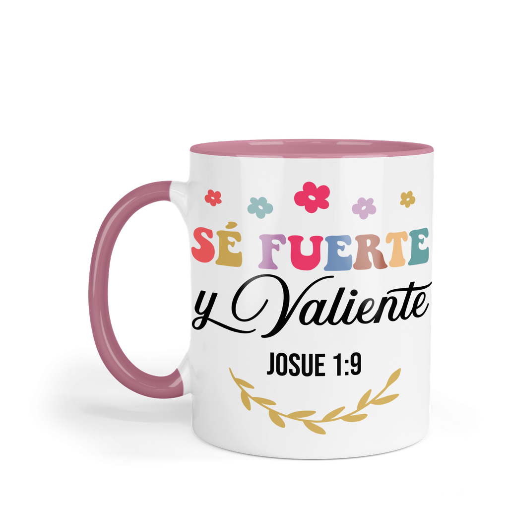 Taza Fondo Y Asa De Color Fc82. Frase Cristiana Religiosa