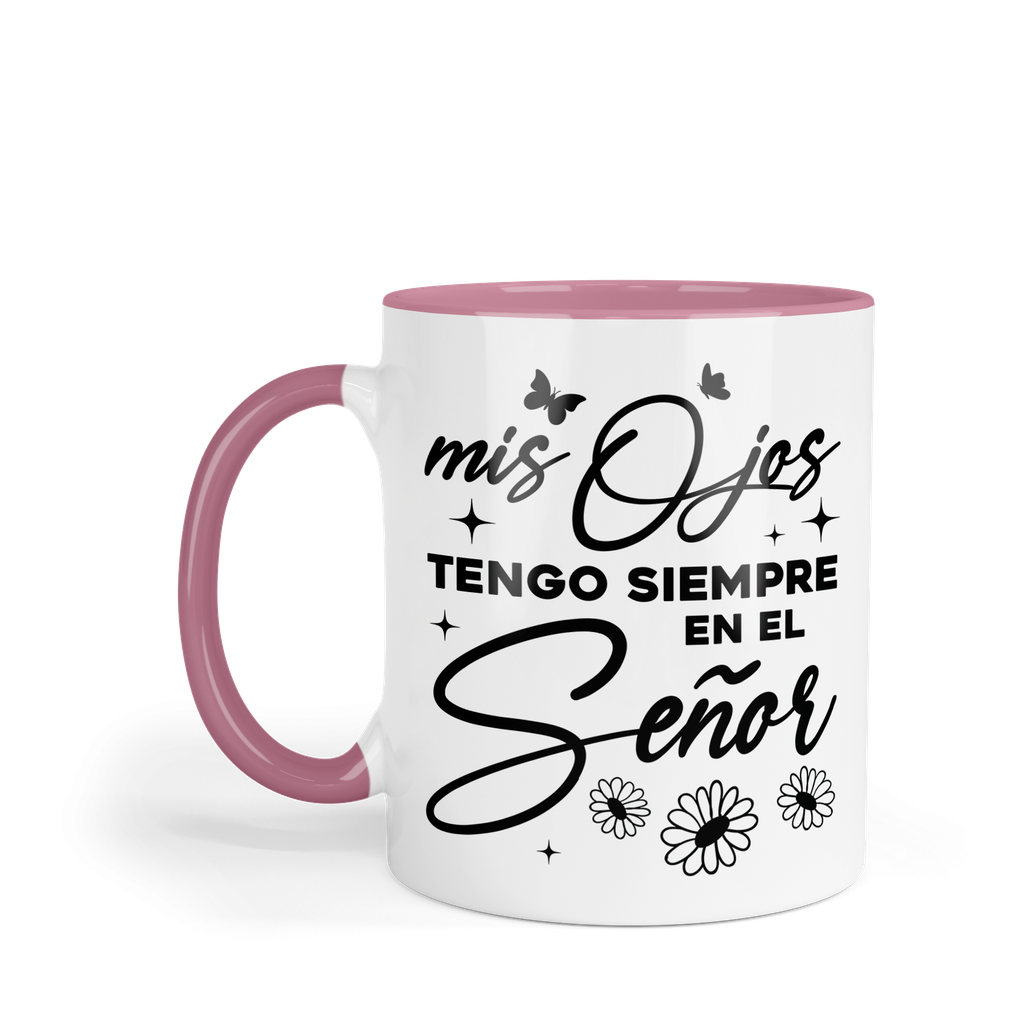 Taza Fondo Y Asa De Color Fc83. Frase Cristiana Religiosa