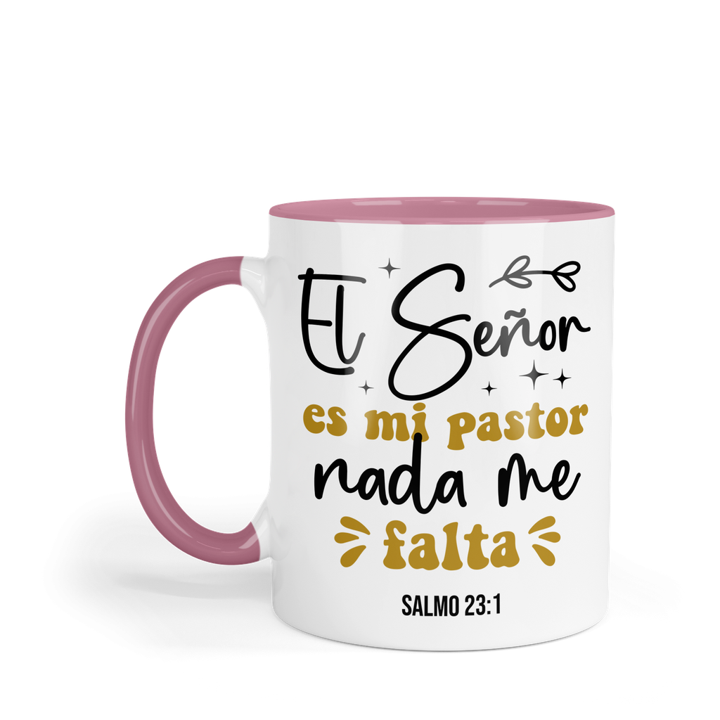Taza Fondo Y Asa De Color Fc86. Frase Cristiana Religiosa (Con nombre)