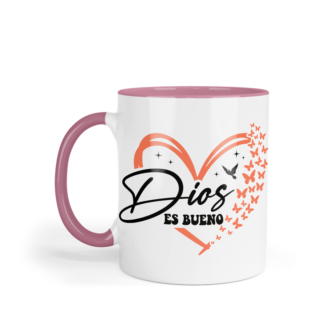 Taza Fondo Y Asa De Color Fc88. Frase Cristiana Religiosa