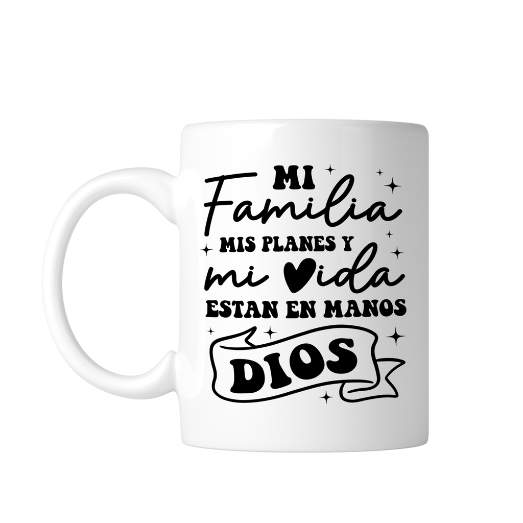 Taza Blanca 11 Oz Fc44. Frase Cristiana Religiosa (Con nombre)