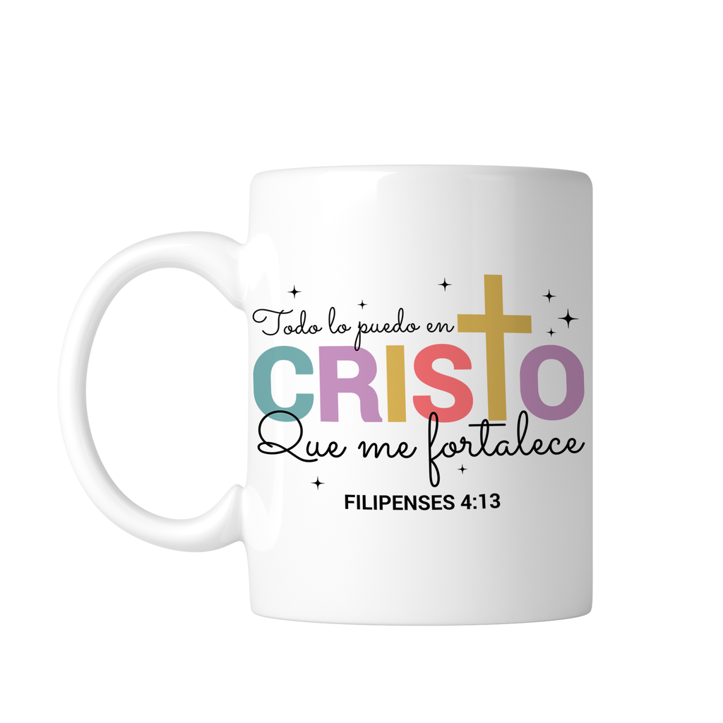 Taza Blanca 11 Oz Fc45. Frase Cristiana Religiosa
