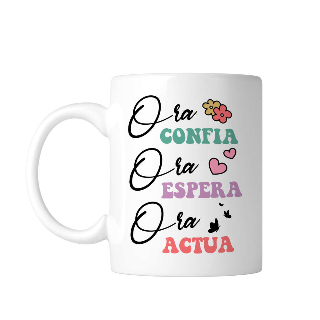 Taza Blanca 11 Oz Fc55. Frase Cristiana Religiosa