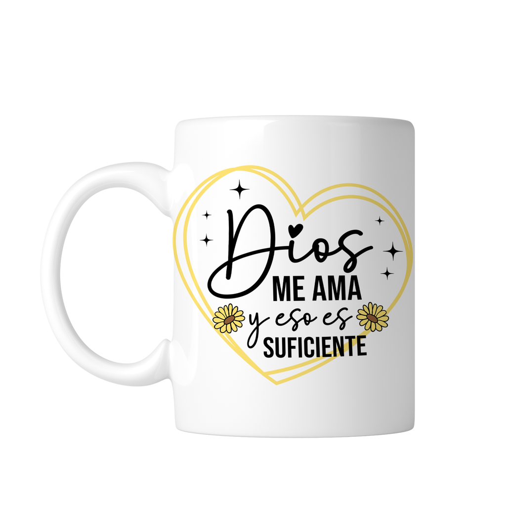 Taza Blanca 11 Oz Fc74. Frase Cristiana Religiosa