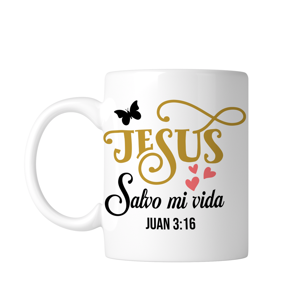 Taza Blanca 11 Oz Fc78. Frase Cristiana Religiosa (Con nombre)
