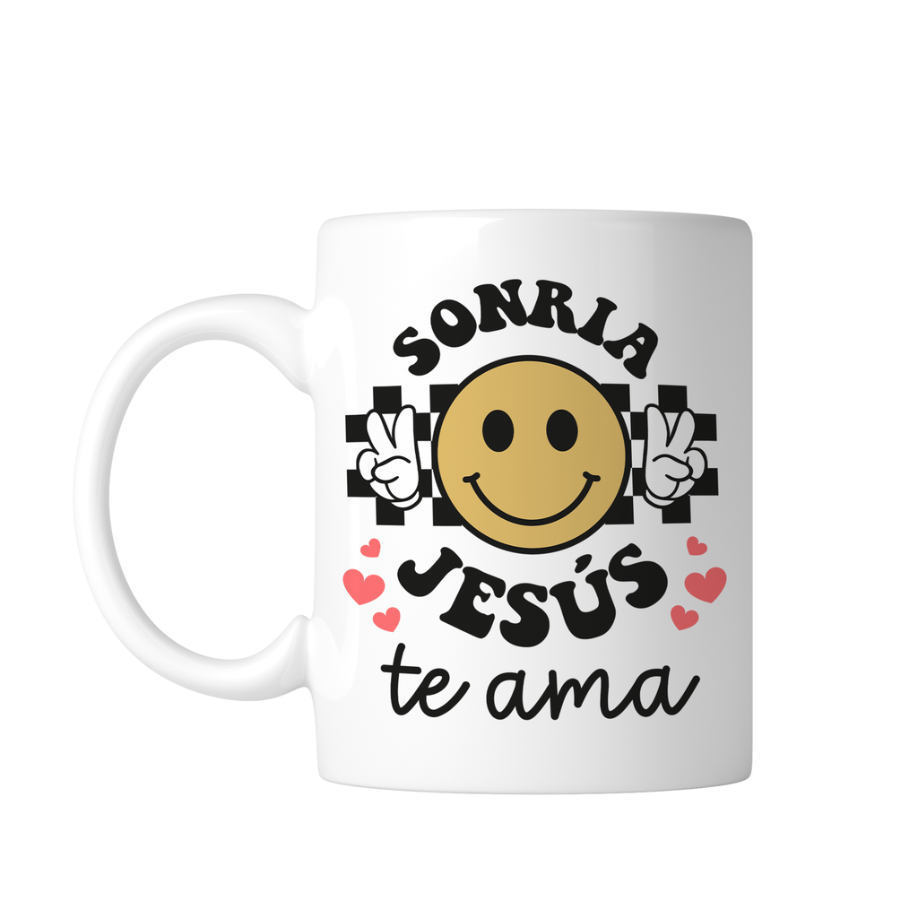 Taza Blanca 11 Oz Fc80. Frase Cristiana Religiosa (Con nombre)