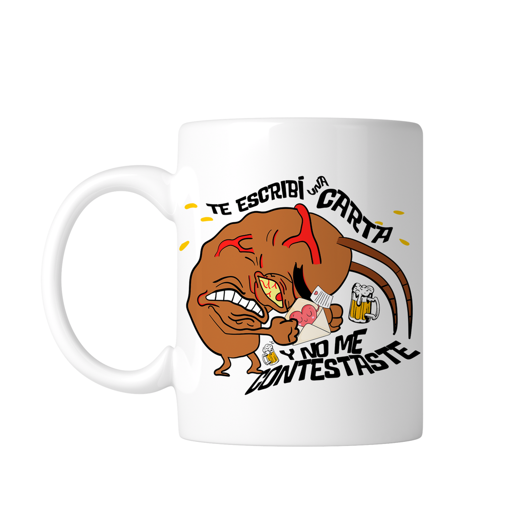 Taza blanca 11 oz. LK870 Corridos Norteña Norteño meme Bob Esponja canciones